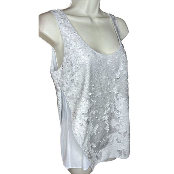 Sachin & Babi Liquid Sequin Cream Tank Size XS - Picture 3 of 7